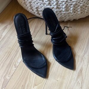 Black Strappy Heels
